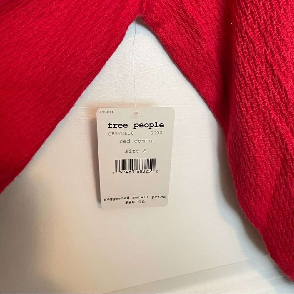 Free People Rainbow Dreams oversized sleeve top stripe - Picture 9 of 11